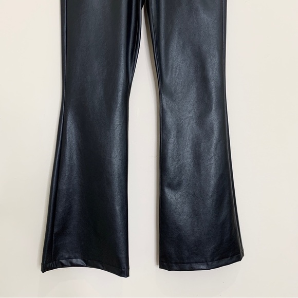 Veronica Beard Beverly Vegan Leather High Rise Skinny Flare Pant *Black* Sz 26 - Picture 7 of 16